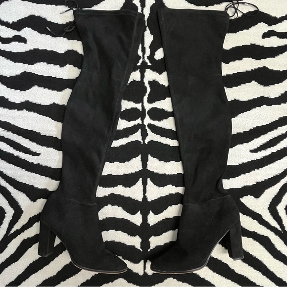 Dolce Vita Katy Black MicroSuede Over The Knee OTB Boots Size 10 - Picture 5 of 12